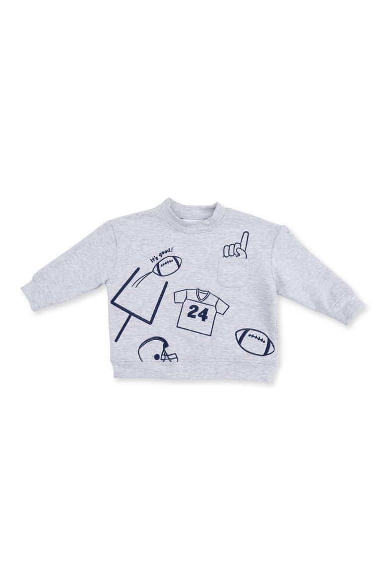 Kids' Football Graphic Sweatshirt, Main, color, GREY
