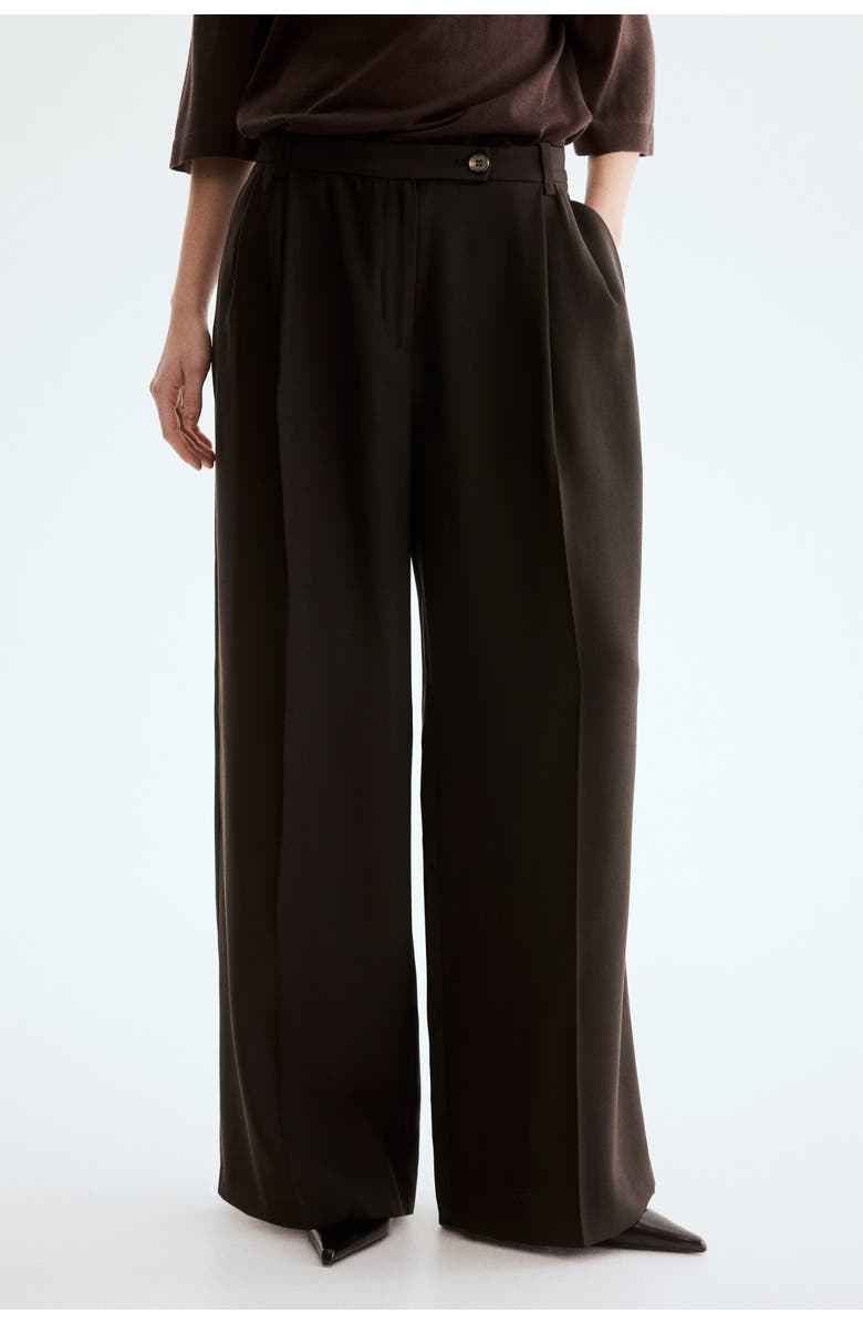 H&M Tailored Trousers, Alternate, color, Dark Brown
