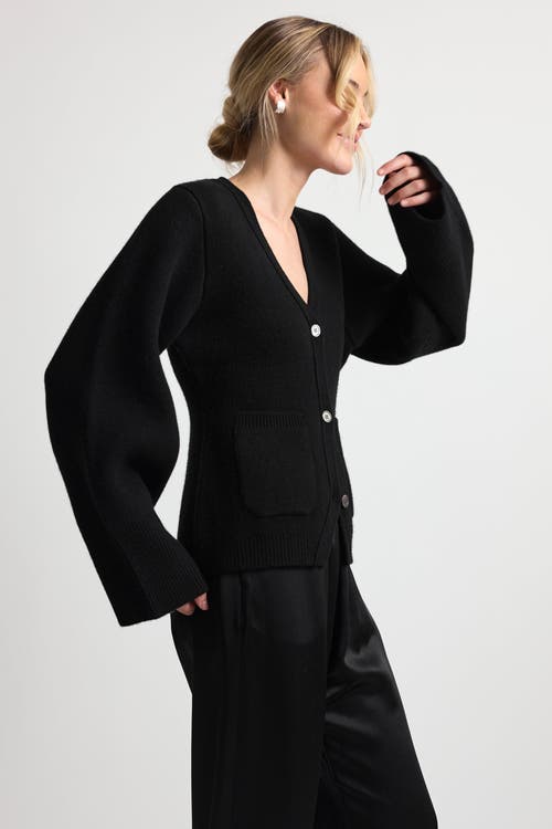 Almina Concept V Neck Cardigan In Black