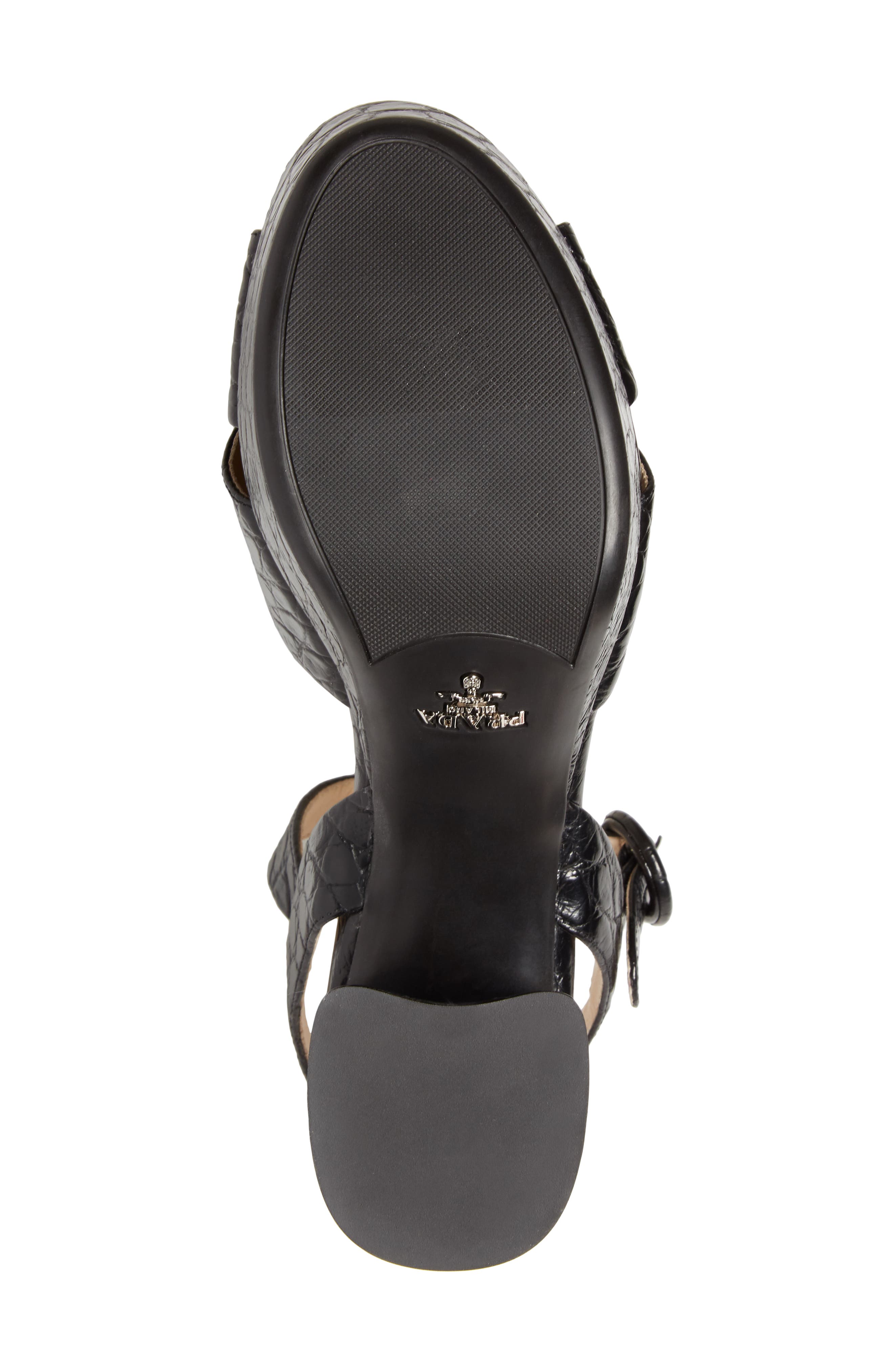 Quarter Strap Platform Sandal (Nordstrom Exclusive), Alternate, color, BLACK CROC