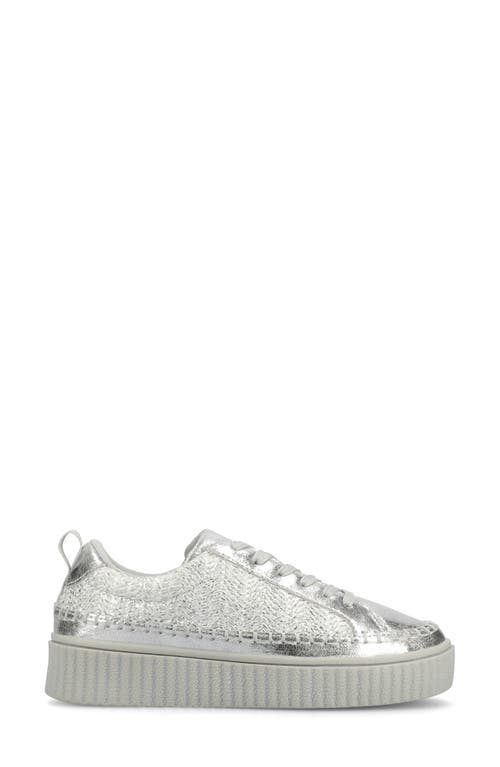 Journee Collection Women's Pazey Platform Lace-up Casual Sneakers In Silver