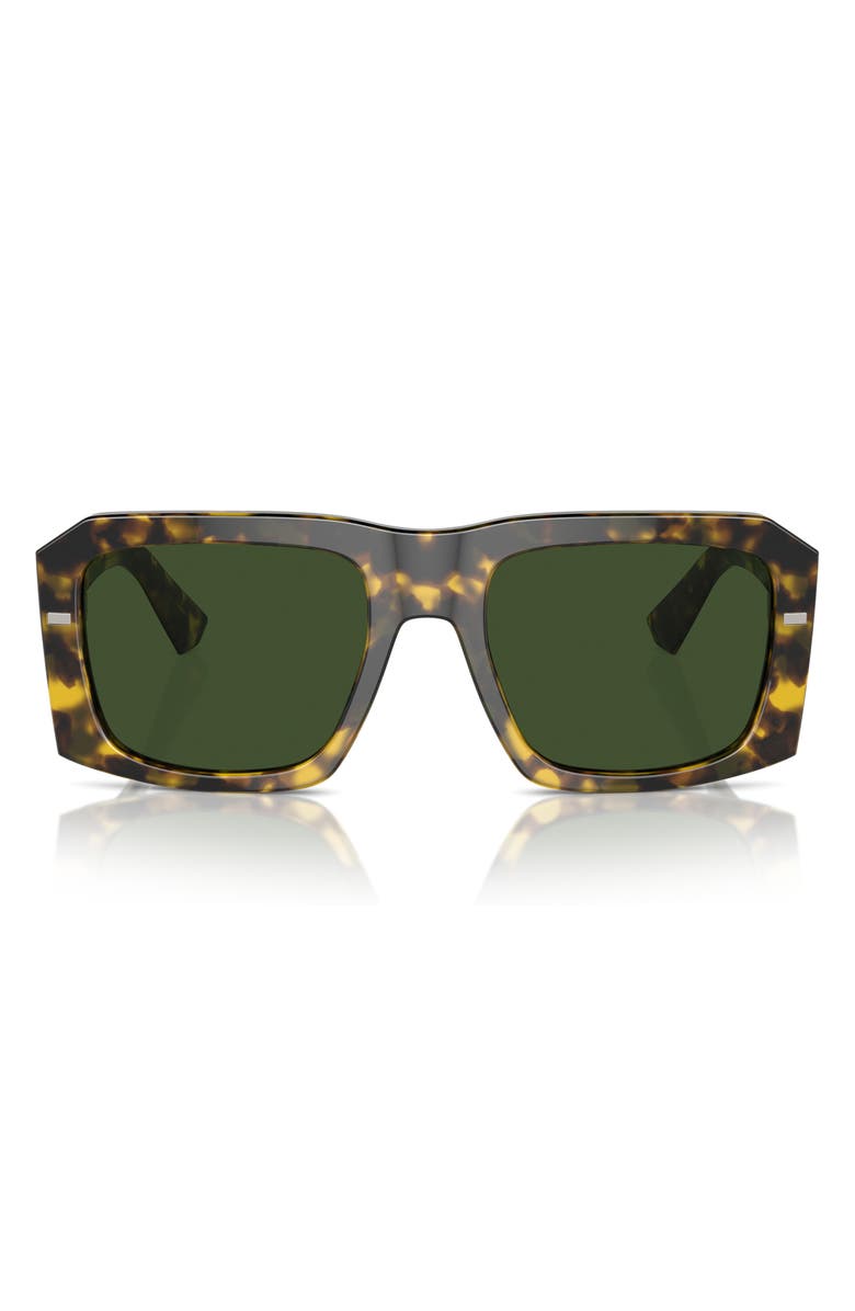 Dolce&Gabbana 54mm Square Sunglasses, Alternate, color, Yellow Havana