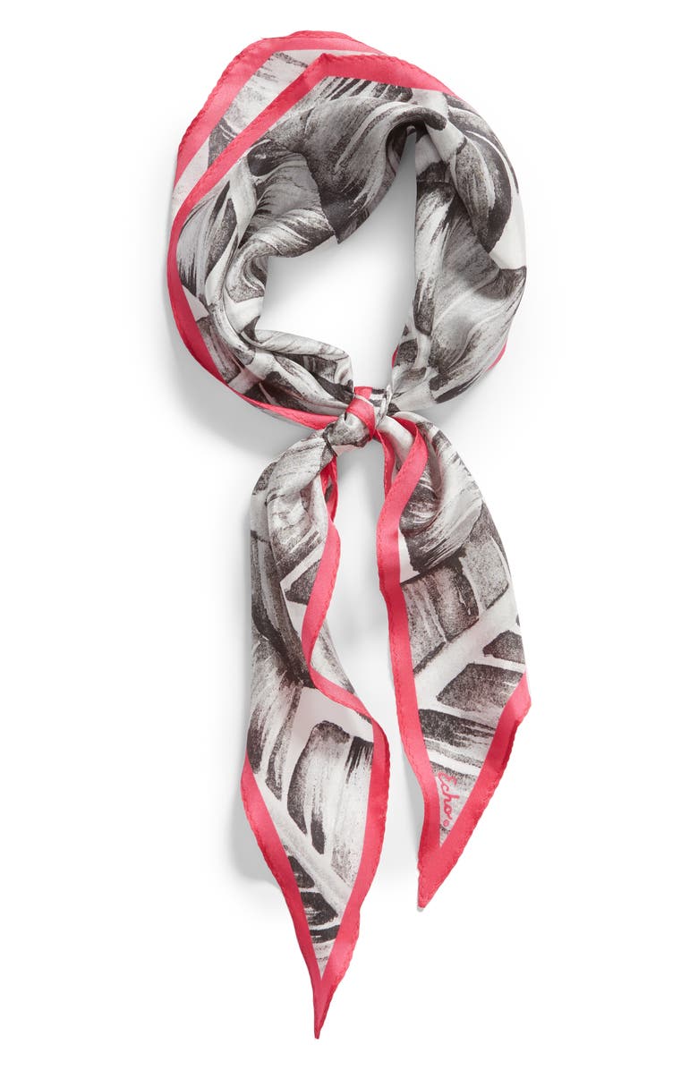 Echo Palm Silk Scarf, Alternate, color, 