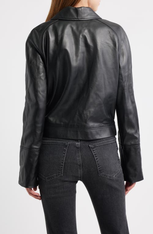 Frame The Leather Zip Front Jacket In Animal Print