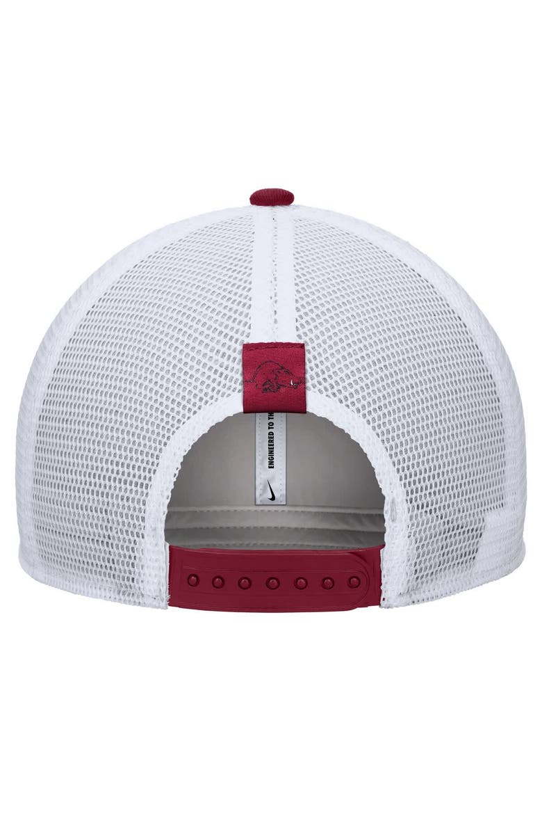 Men's Nike Cardinal Arkansas Razorbacks Vintage Arch Rise Performance Trucker Adjustable Hat, Alternate, color, Cardinal