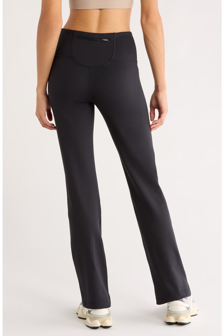 Cozy Tech High Waist Straight Leg Pants, Alternate, color, BLACK