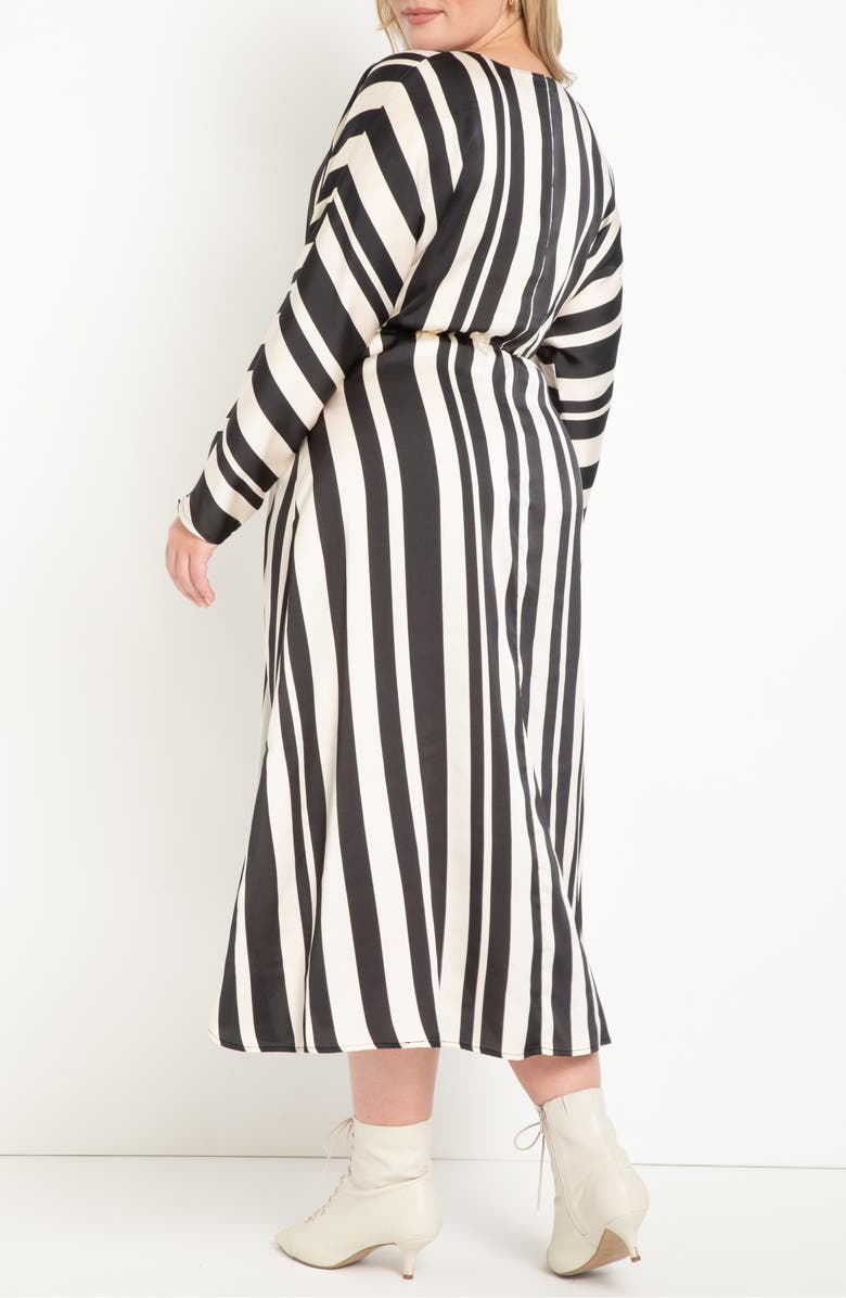 ELOQUII Stripe Maxi Dress, Alternate, color, 