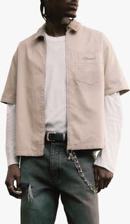Represent Ramona Short Sleeve Zip-Up Shirt