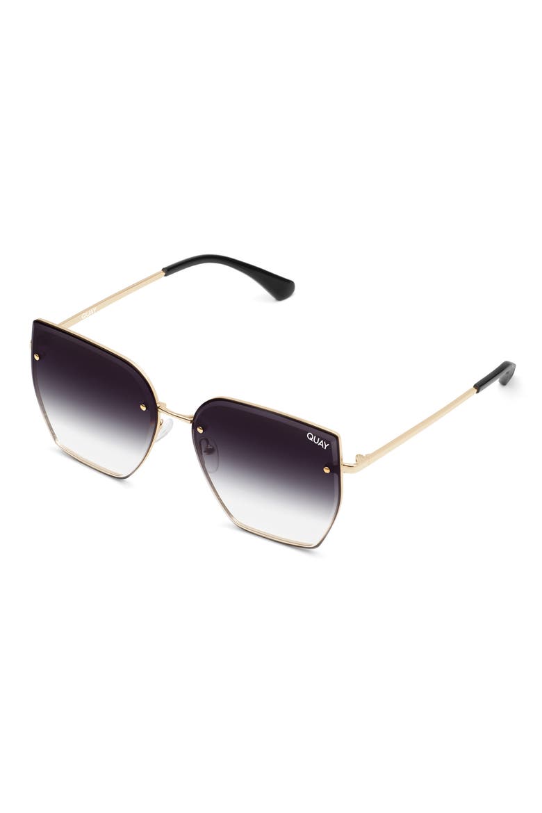Around The Way 55mm Square Sunglasses, Alternate, color, GOLD/ BLACK FADE