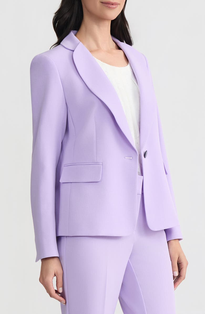 KASPER Petal Lapel One-Button Jacket, Alternate, color, Lavender Mist