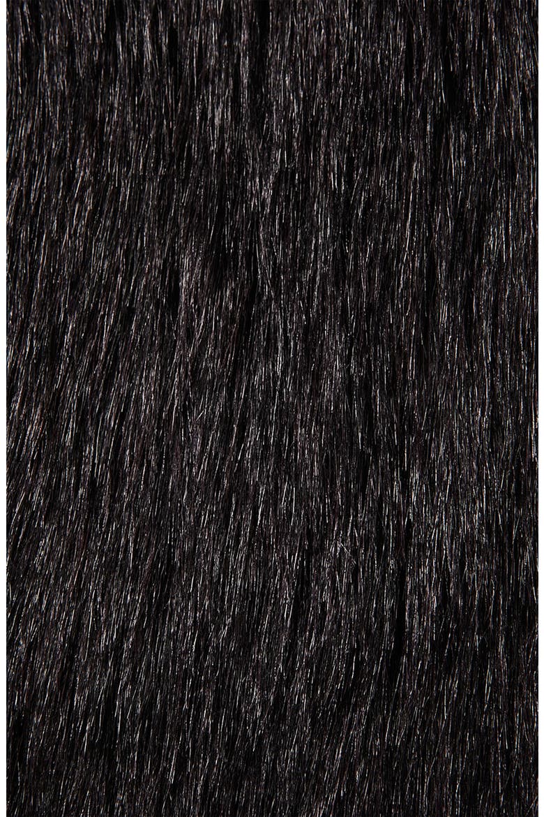 Faux Fur Vest, Alternate, color, BLACK