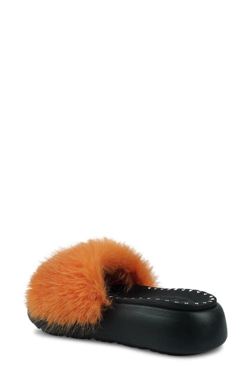 Zigi Fabbi Faux Fur Platform Sandal