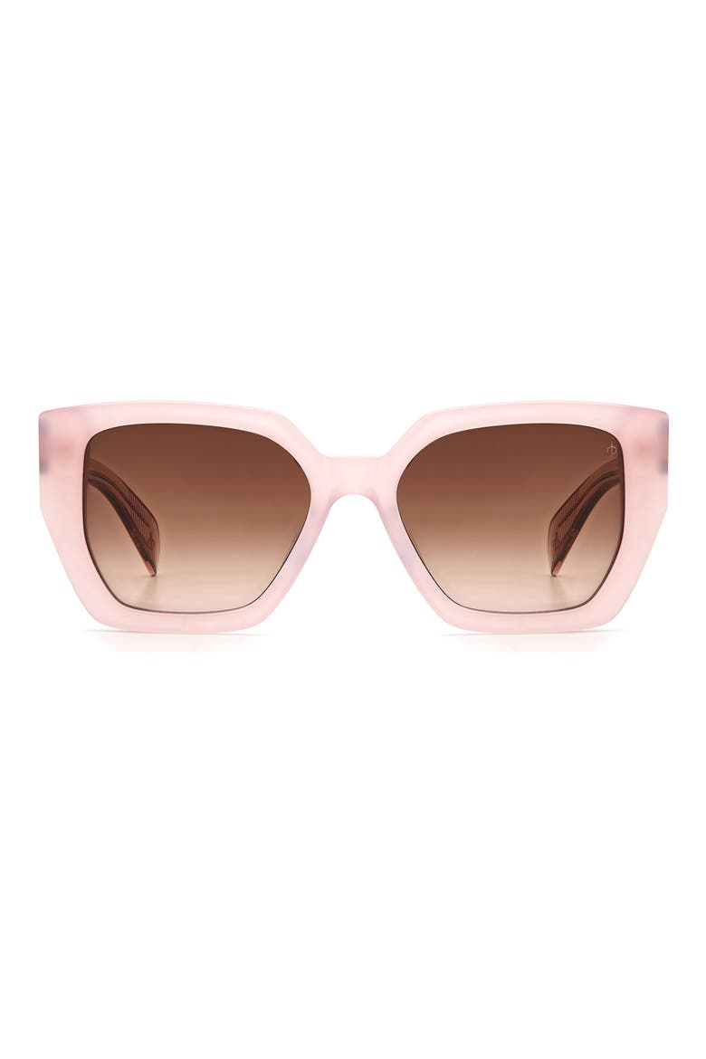 54mm Rectangular Sunglasses, Main, color, PINK / BROWN GRADIENT