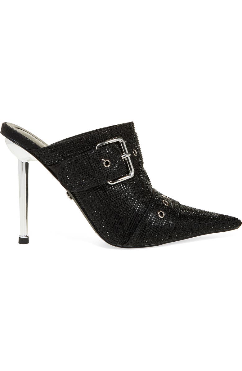 AZALEA WANG Sayge Rhinestone Buckle Strap Mule Pump, Alternate, color,