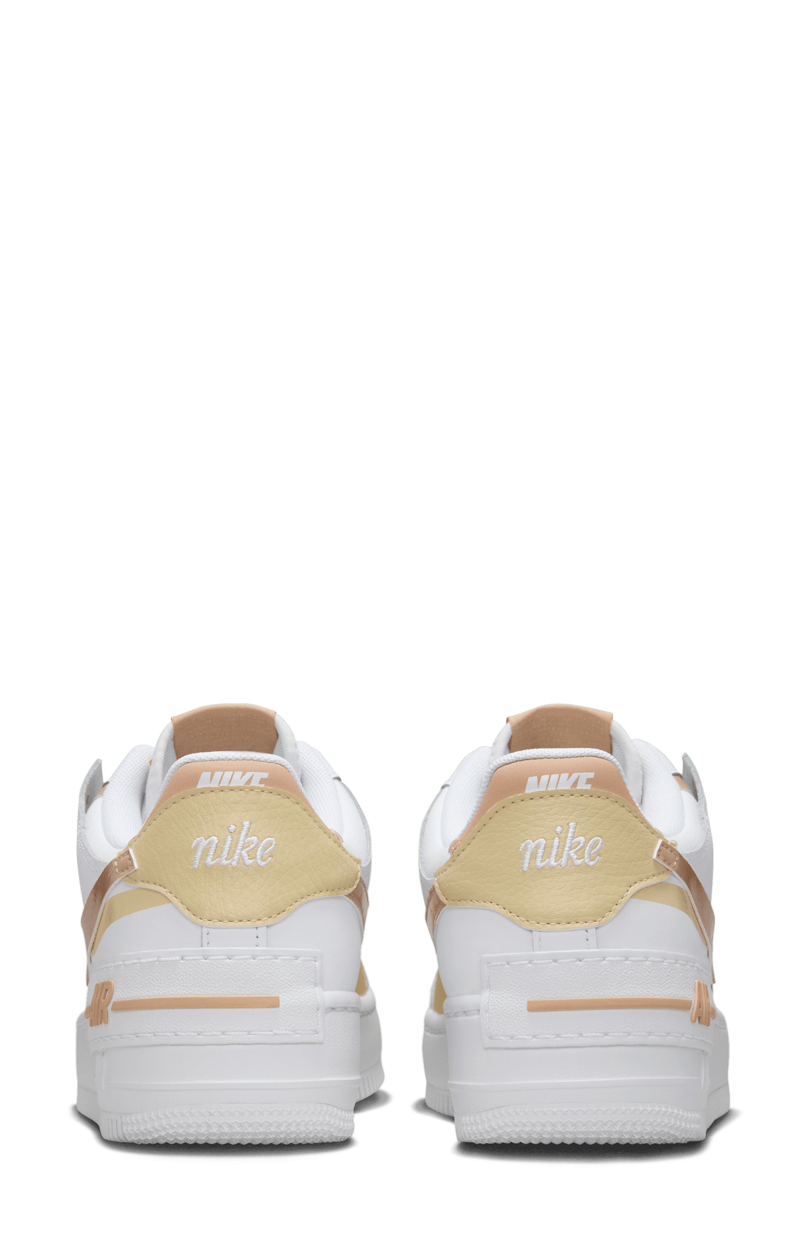 Nike Air Force 1 Shadow Sneaker, Alternate, color, White/ Team Gold/ Hemp