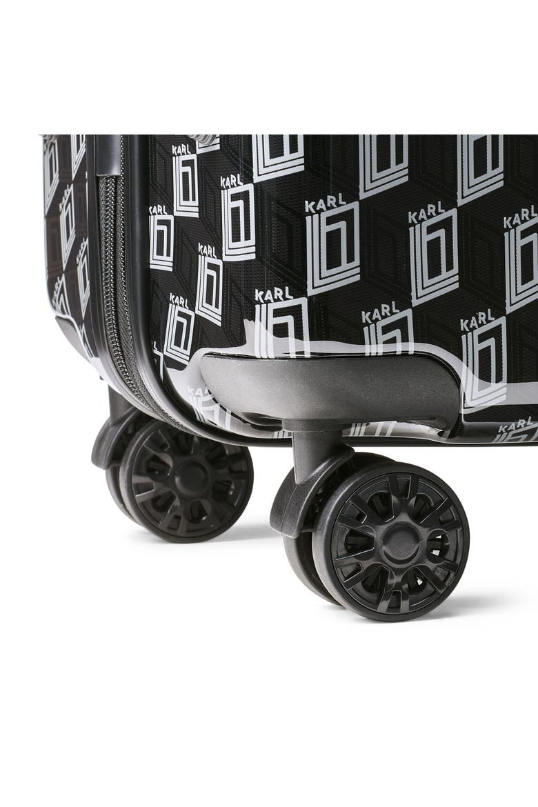 Bon Voyage 21" Upright Carry On Suitcase, Alternate, color, Black/Grey