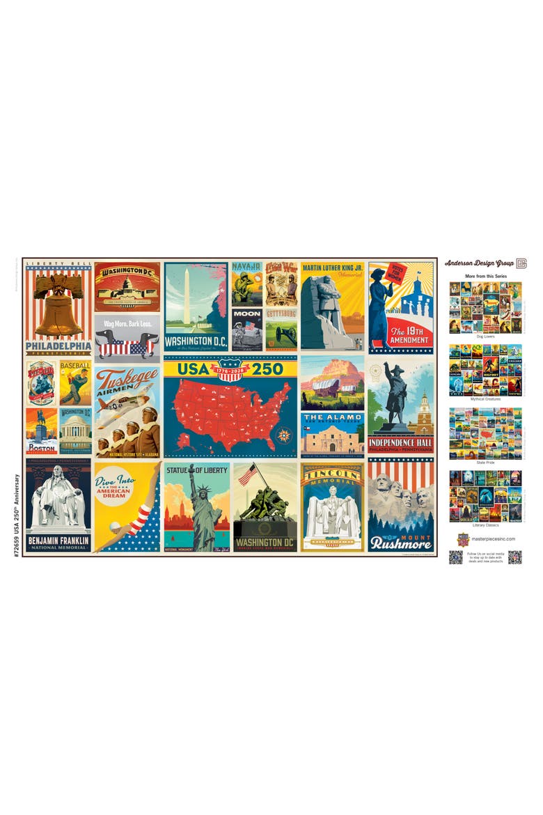 USA 250th Anniversary 1000 Piece Puzzle, Alternate, color, Multicolor