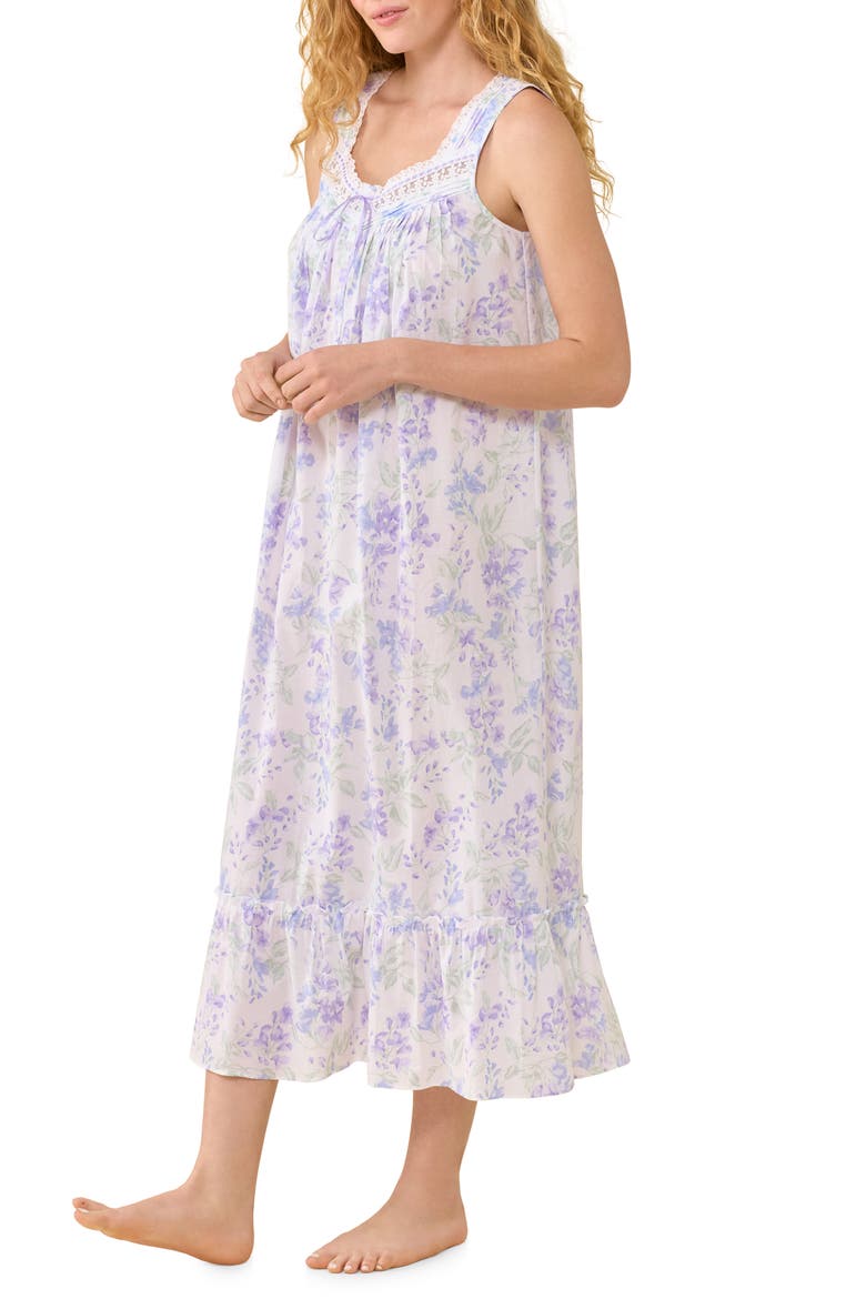 Floral Sleeveless Ballet Nightgown, Alternate, color, BOTANICAL PRINT