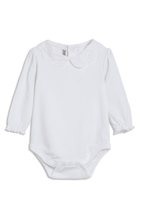 Eyelet Collar Cotton Bodysuit (Baby)