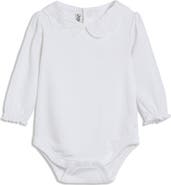 JOJO MAMAN BEBE Eyelet Collar Cotton Bodysuit