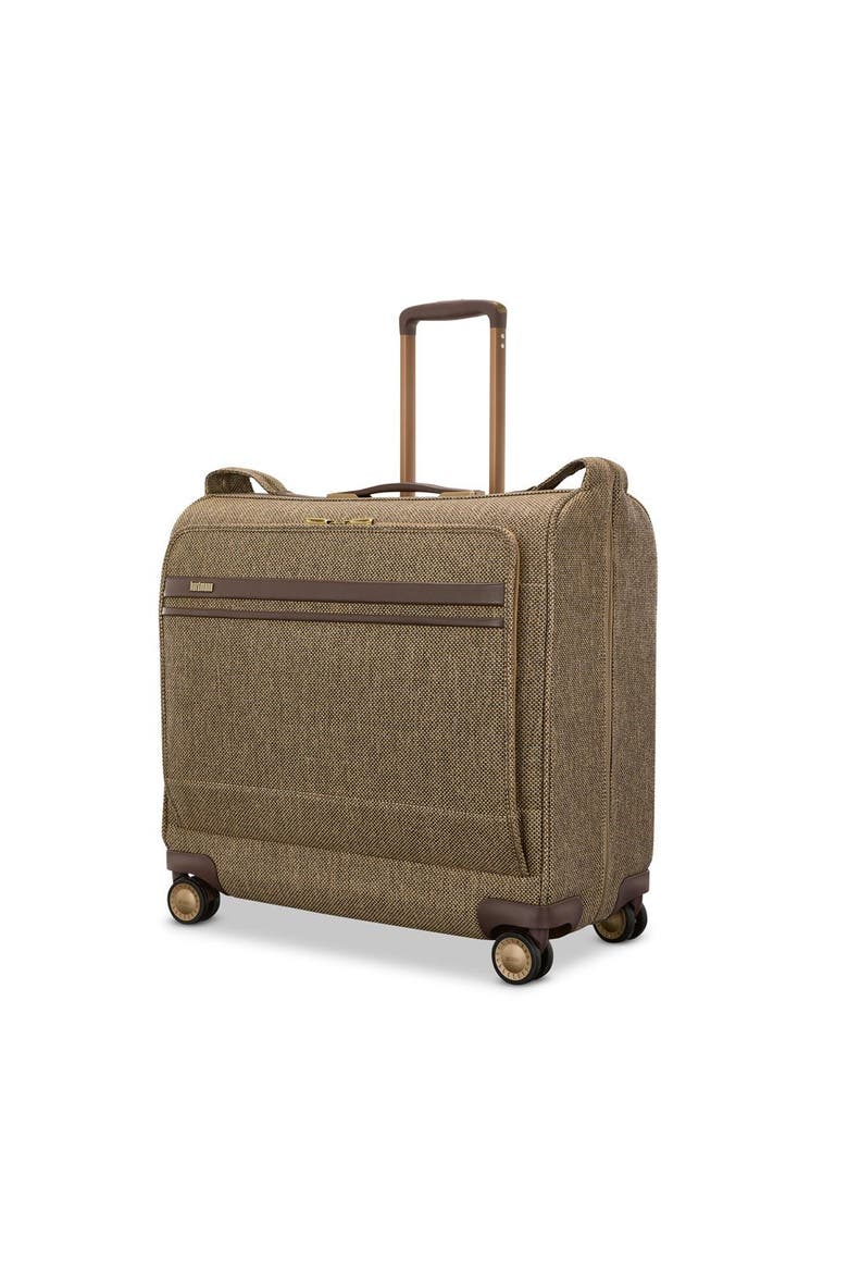 Tweed Spinner Garment Bag, Alternate, color, Tweed/Natural Leather