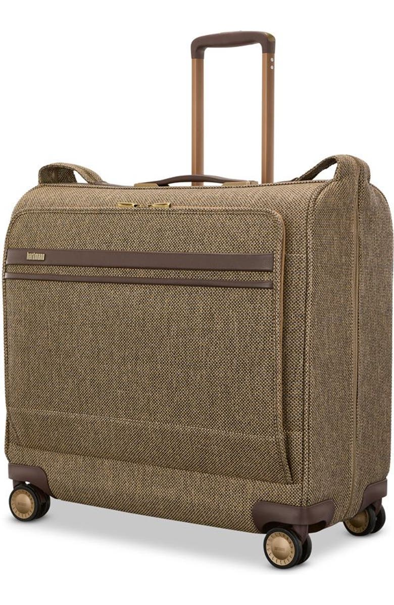 Hartmann Tweed Spinner Garment Bag, Alternate, color, Tweed/Natural Leather