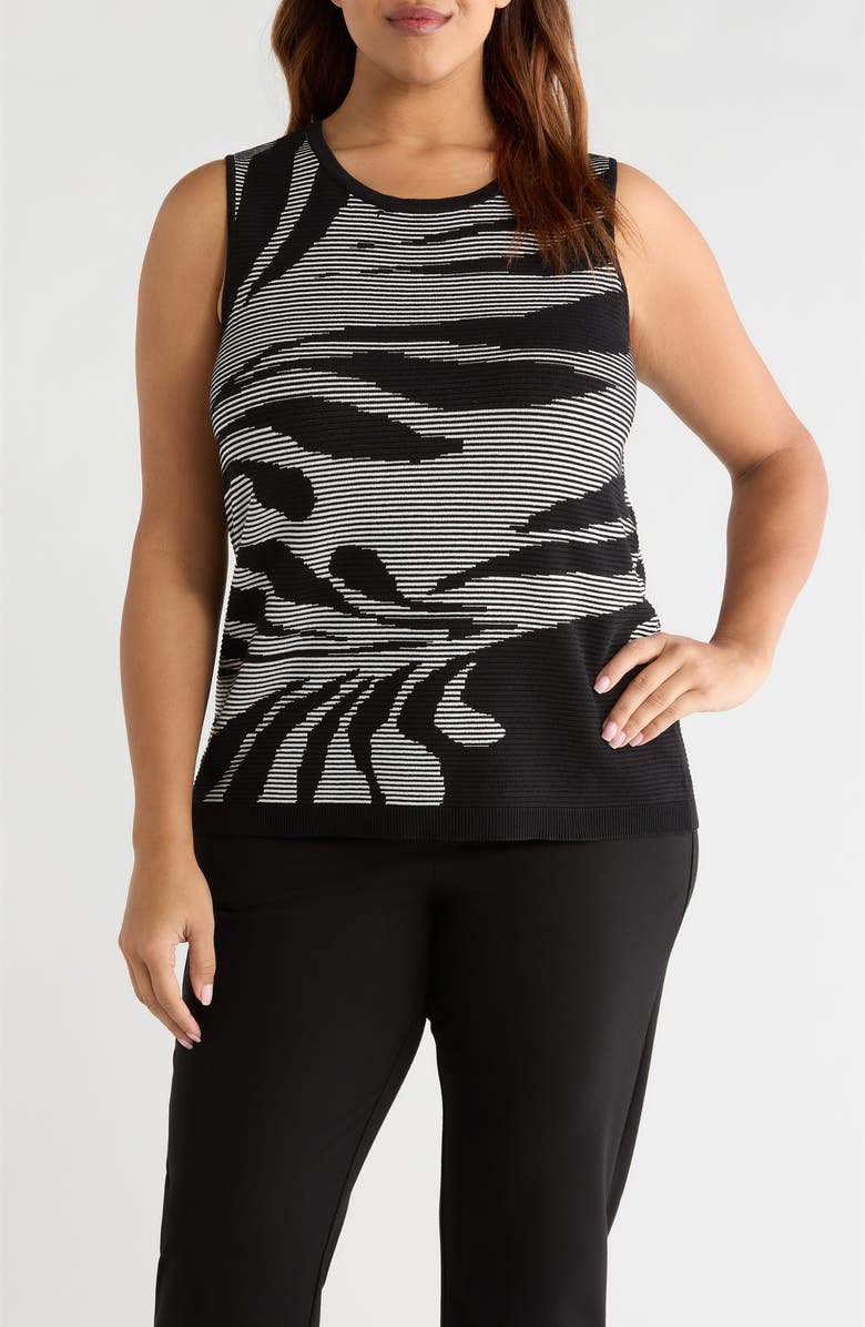 Anne Klein Graphic Sleeveless Top, Main, color, 