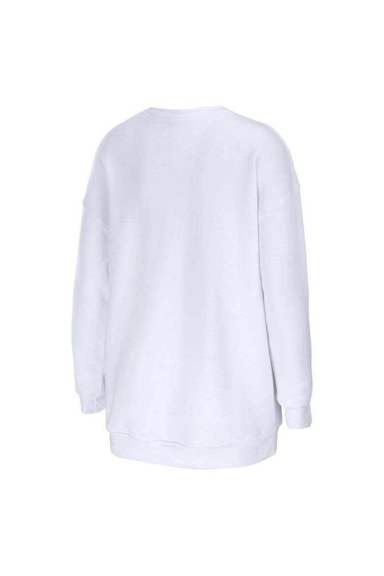 Women's WEAR by Erin Andrews White Arizona Cardinals Oversized Pullover Sweatshirt, Alternate, color, White