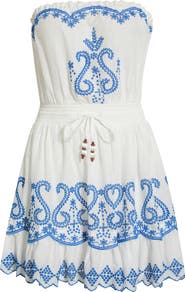 Ramy Brook Natalia Embroidered Cotton Cover-Up Dress