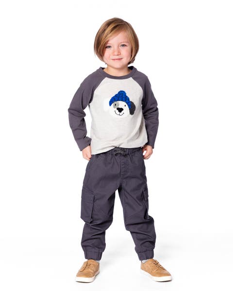 Raglan Sleeve Organic Cotton Jersey Tee (Toddler & Little Kid)
