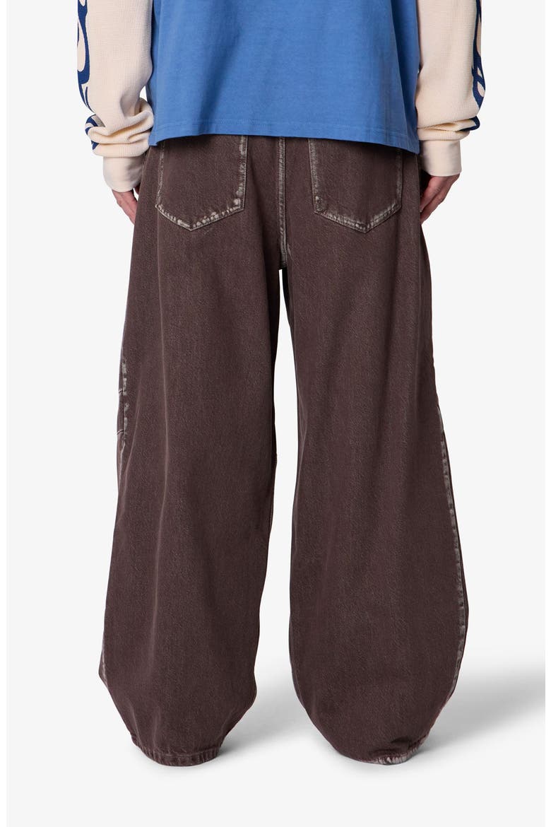 Pleated Denim Jeans, Alternate, color, RINSED BROWN