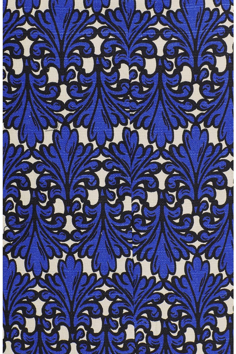 Print Cotton Jacquard Shift Dress, Alternate, color, COBALT MULTI