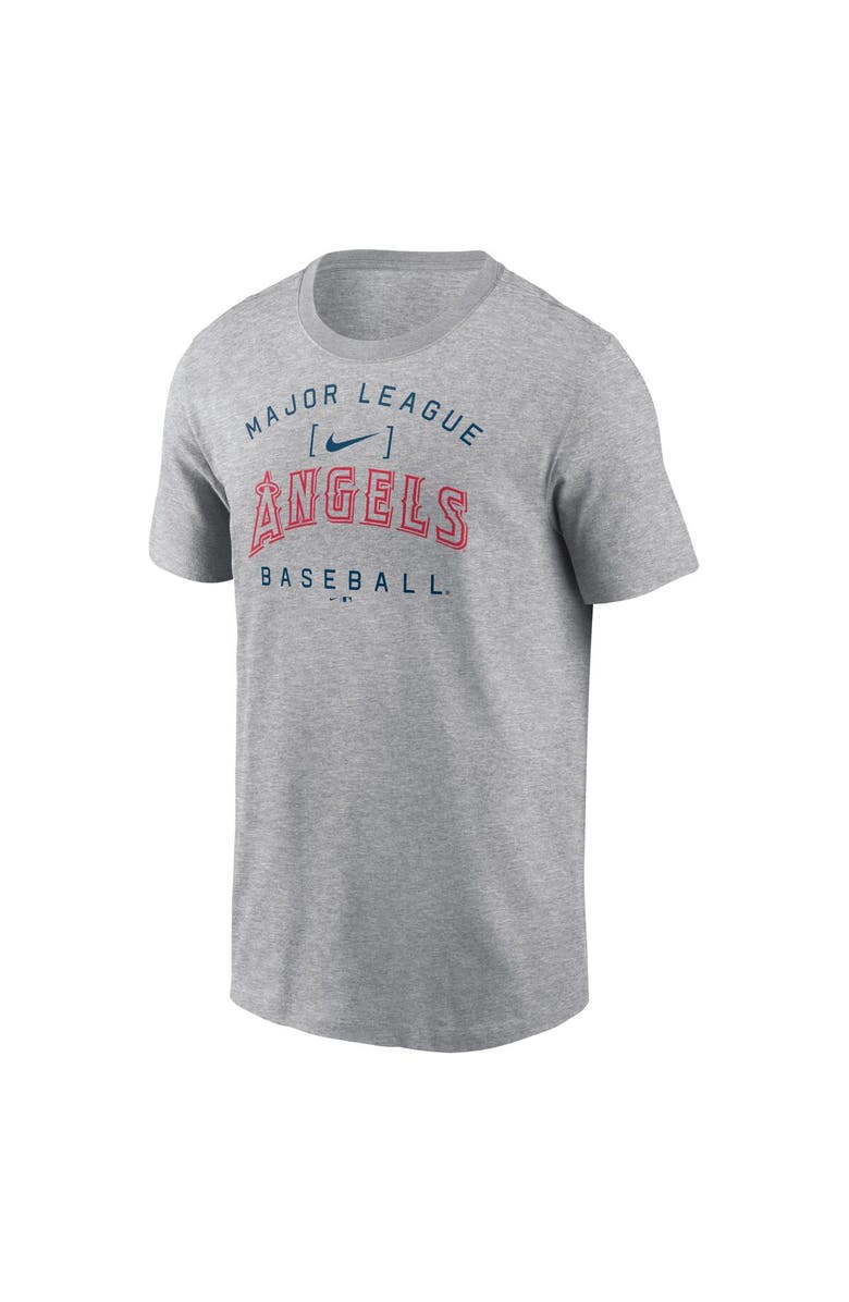 Nike Men's Nike Heather Gray Los Angeles Angels Home Team Athletic Arch T-Shirt, Alternate, color, Heather Gray