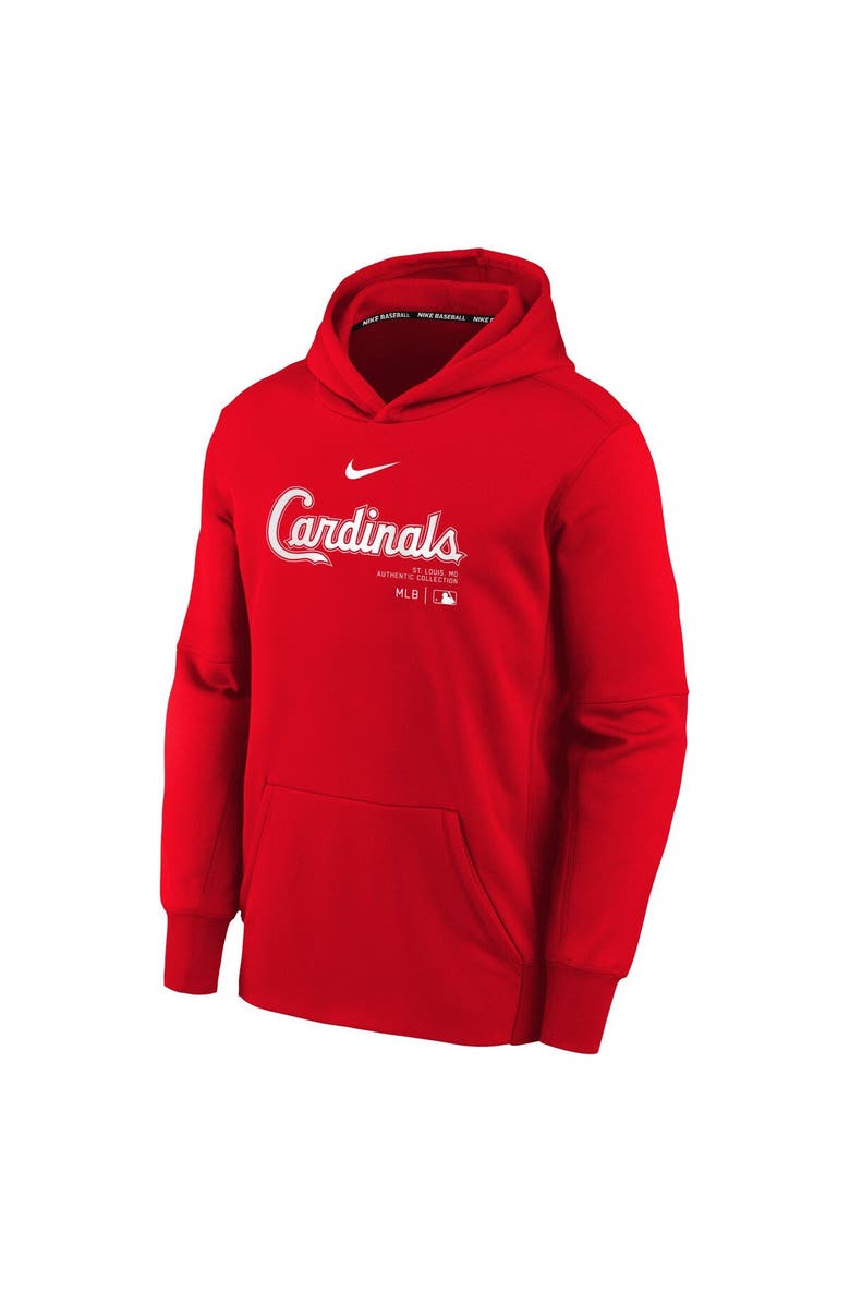 Nike Youth Nike Red St. Louis Cardinals Authentic Collection Performance Pullover Hoodie, Alternate, color, 