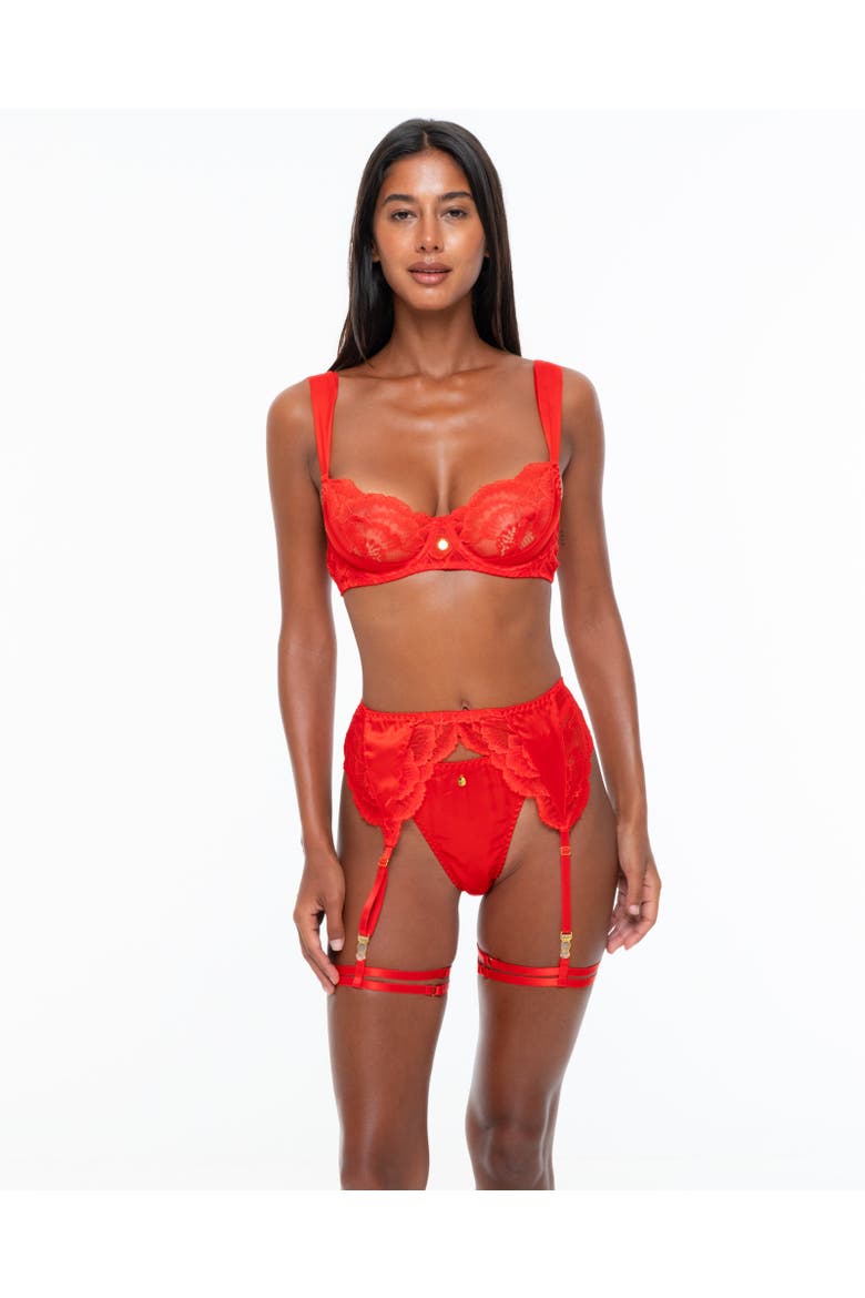 Elara Lingerie Set, Alternate, color, Red