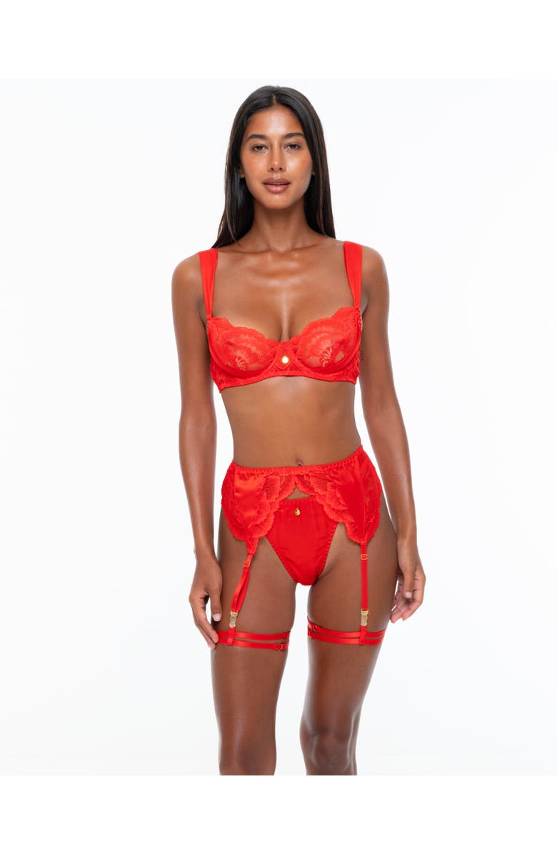 One Empire Elara Lingerie Set, Alternate, color, Red