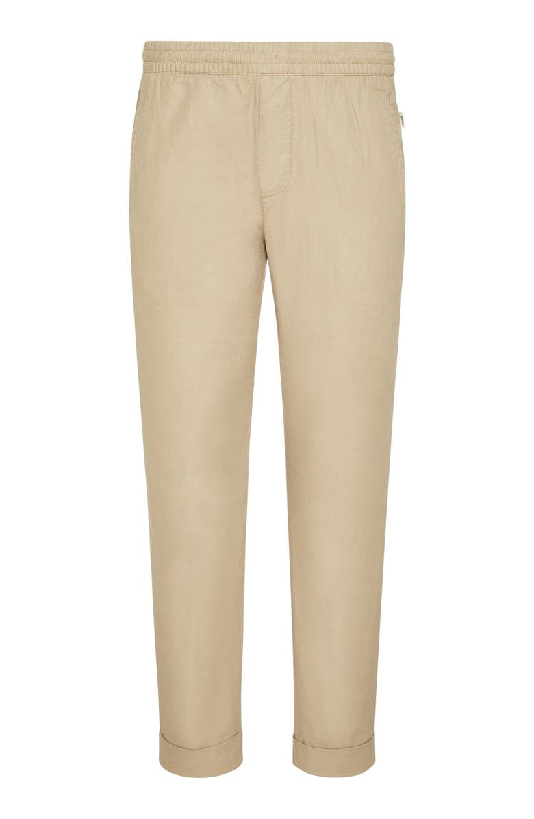 Onia Linen Cotton Stretch Cuff Pant, Alternate, color, Oxford Tan