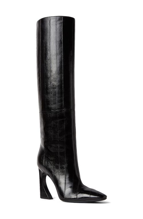 Fendi 95mm Arco Panelled Knee-high Boots In Black
