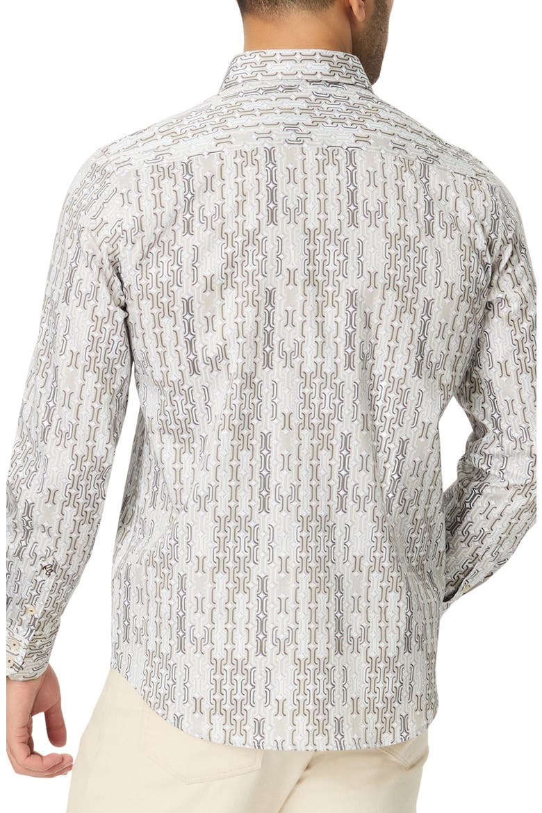 Missing Links Long Sleeve Stretch Cotton Shirt, Alternate, color, KHAKI