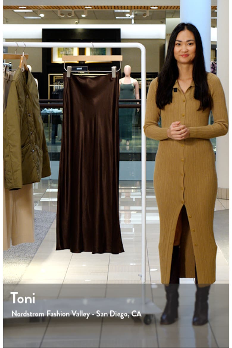 Romina Satin Maxi Skirt video