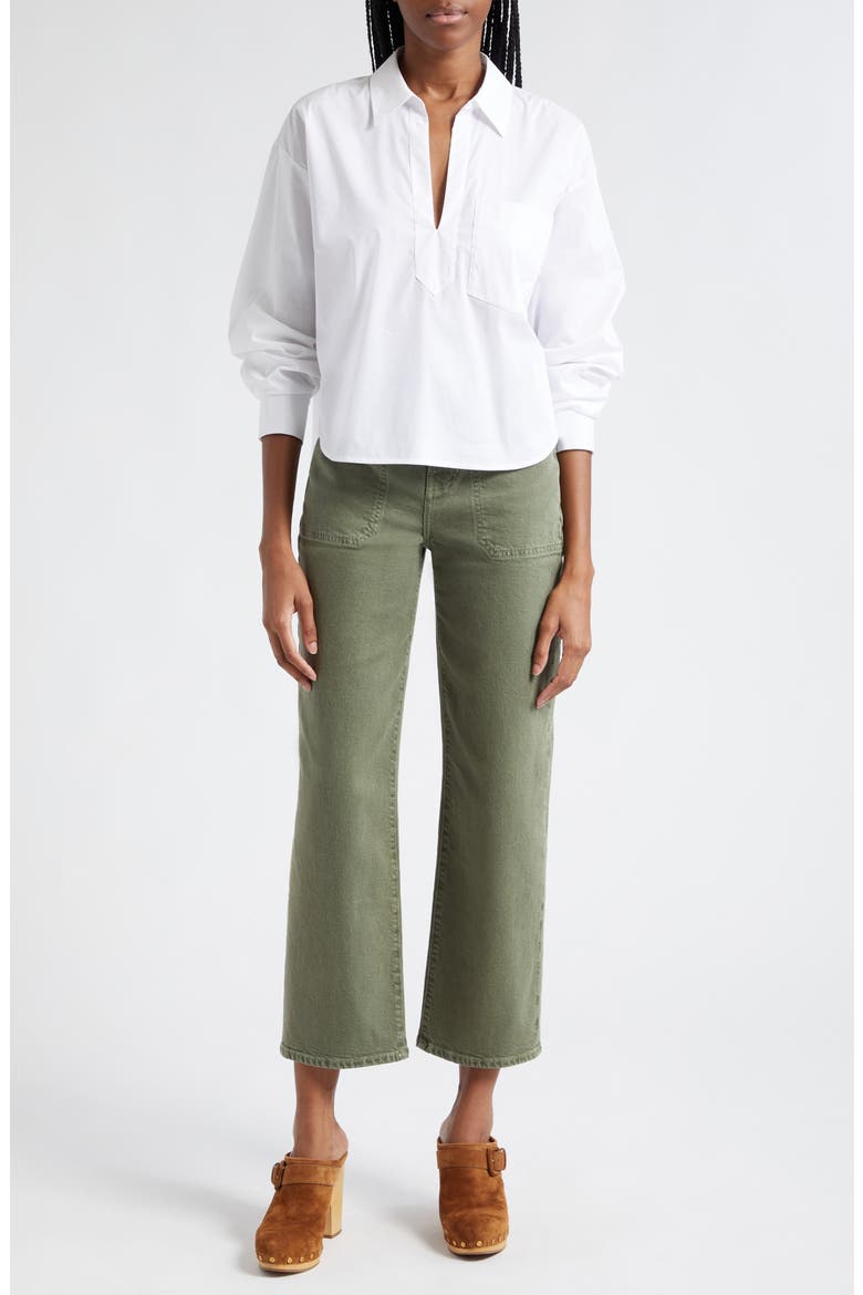 Khai Stretch Cotton Woven Top, Alternate, color, WHITE