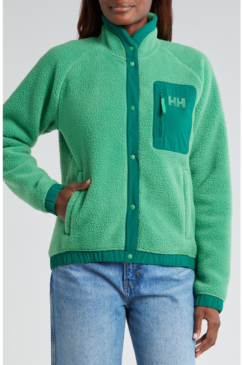 Imperial Fleece Snap Jacket, Alternate, color, 405 EVERGREEN