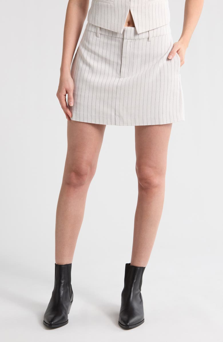 PAIGE Celestial Pinstripe Miniskirt, Main, color,