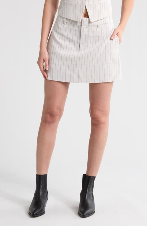 Celestial Pinstripe Miniskirt