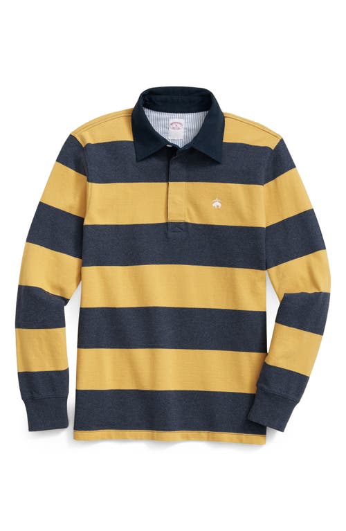 Brooks Brothers Long Sleeve Cotton Rugby Shirt In Multi