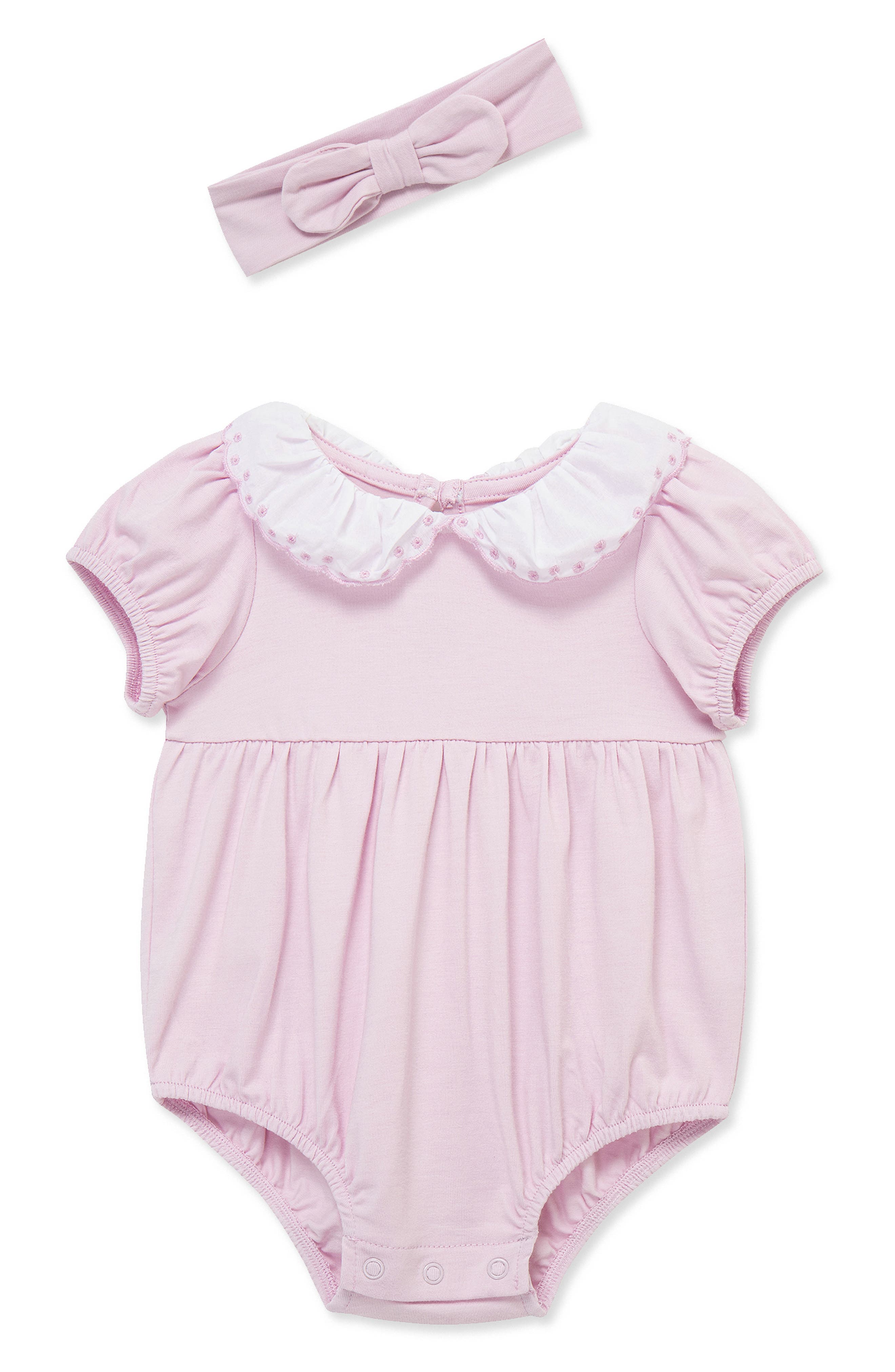 Little Me Scallop Bodysuit & Headband Set