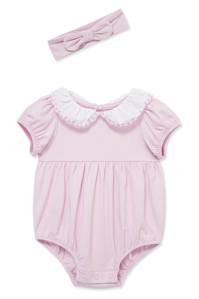 Scallop Bodysuit & Headband Set, Main, color, LILAC