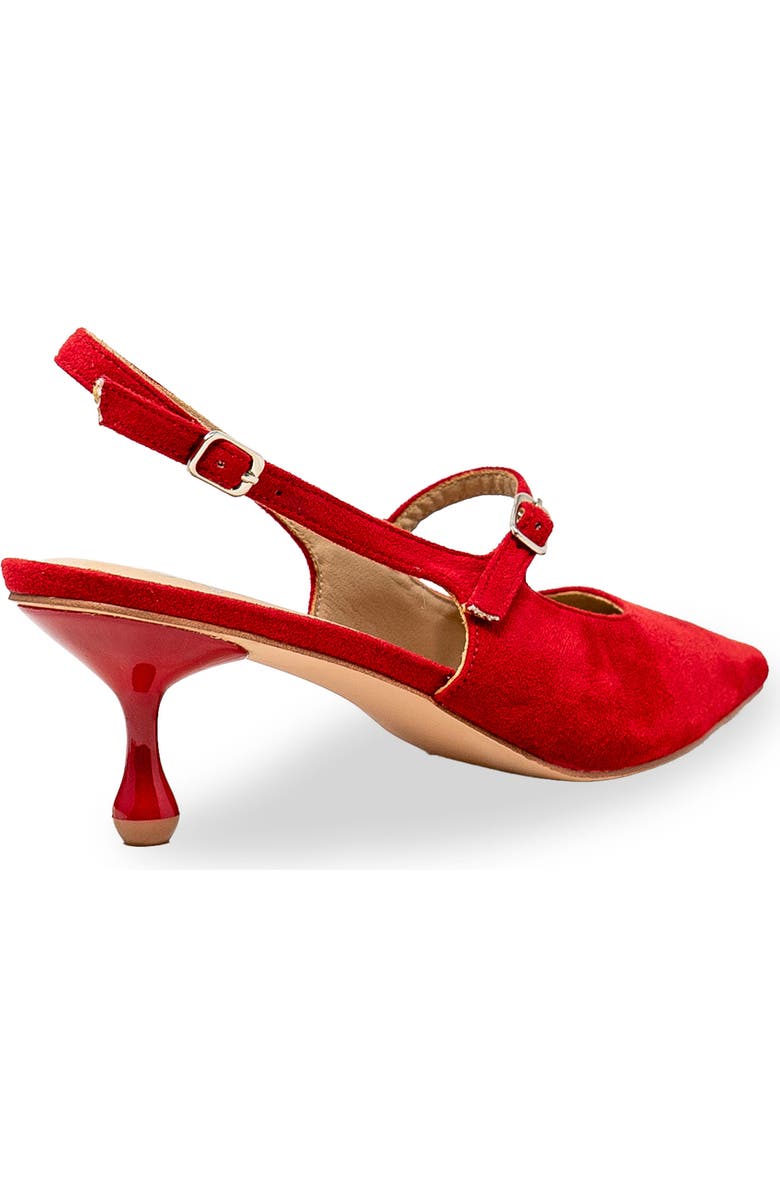 CHASE AND CHLOE Arima Slingback Pump, Alternate, color, Red