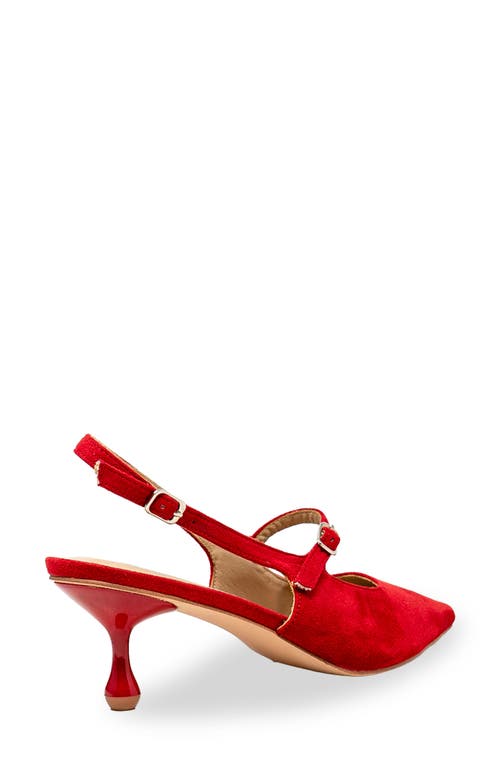 Chase & Chloe Chase And Chloe Arima Slingback Pump In Red