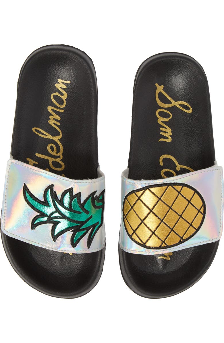 Sam Edelman Mackie Pineapple Metallic Slide Sandal, Main, color,